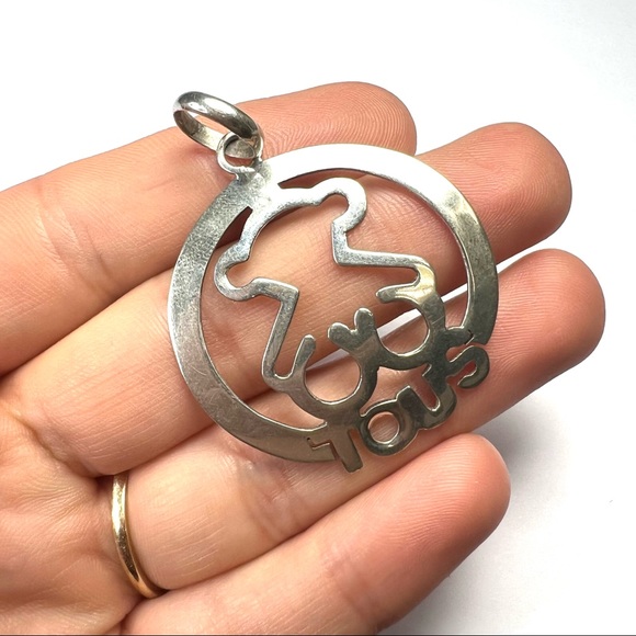 Super Nice Tous Sterling Silver Earrings Pendant Jewelry Set - Picture 8 of 8